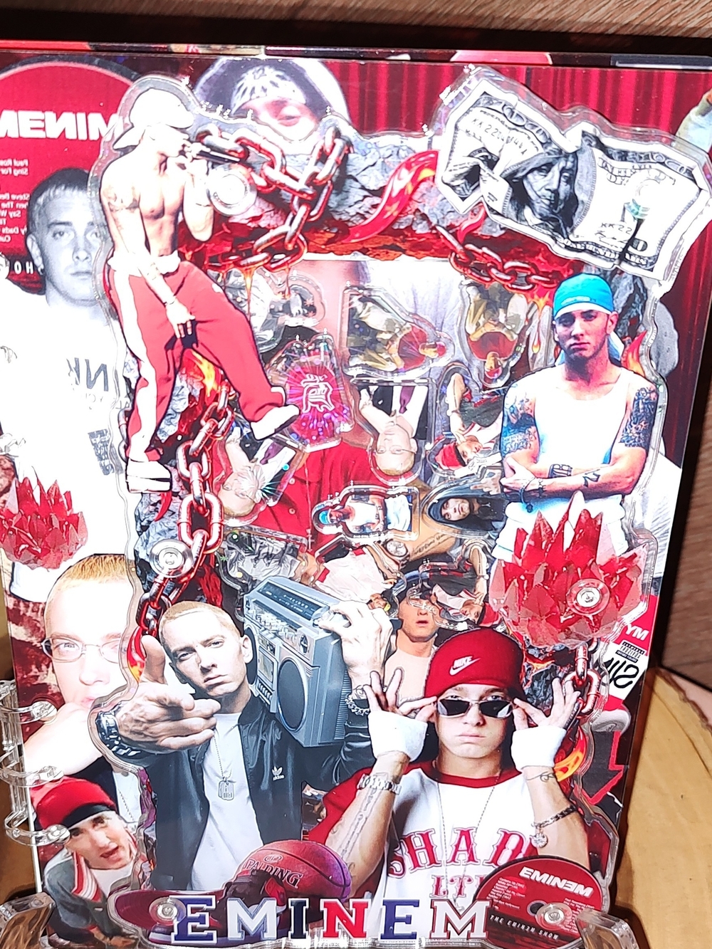 New! A5 Eminem Acrylic Shaker Photo Notebook